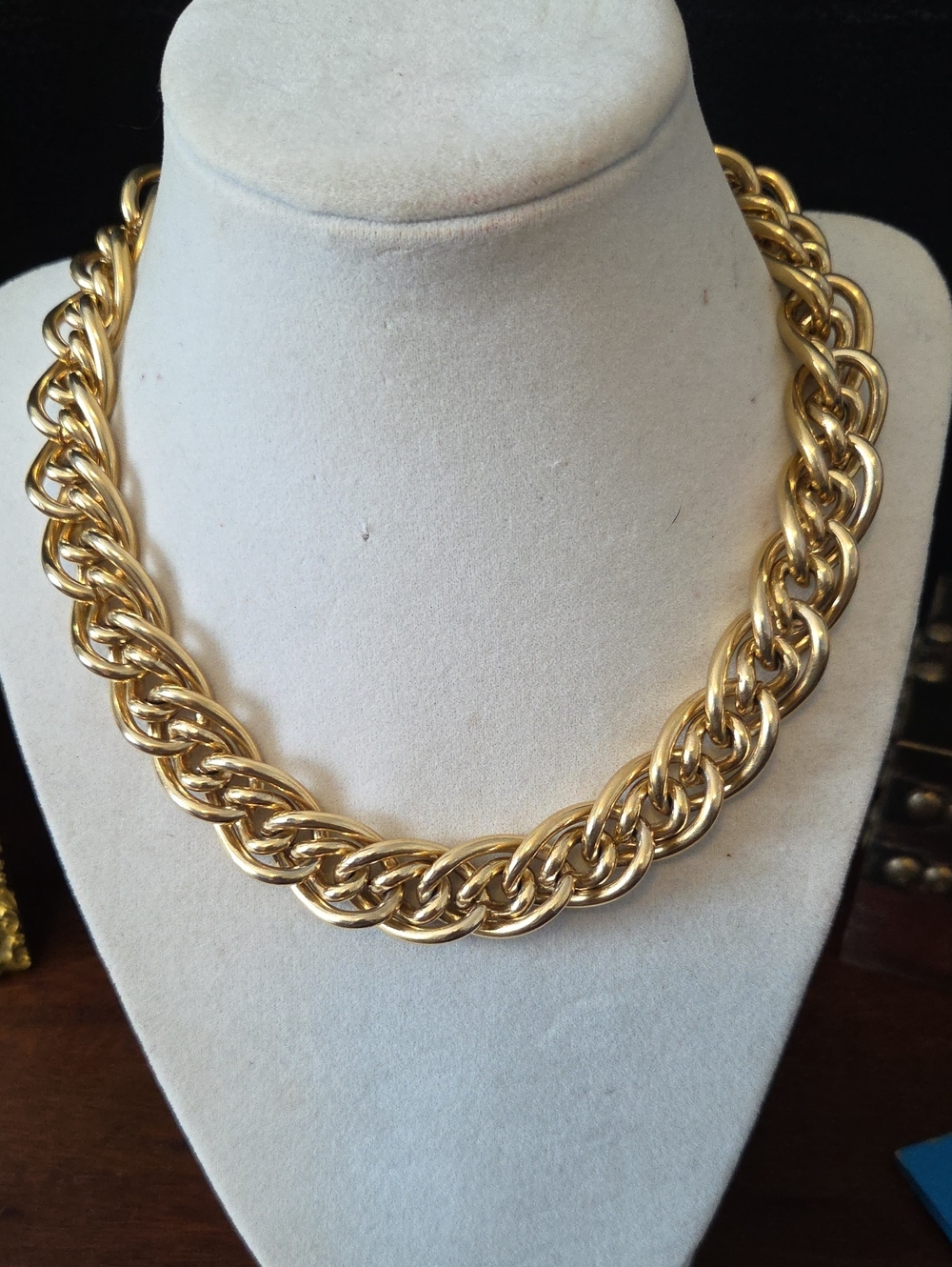 Napier Vintage Gold-Tone Double Chain Necklace -  8 Inches Women Jewelry